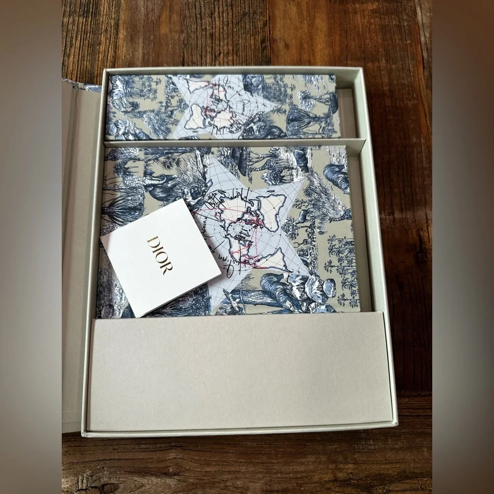 Dior White and Blue Star Map note book and pencil - Picture 3 of 8